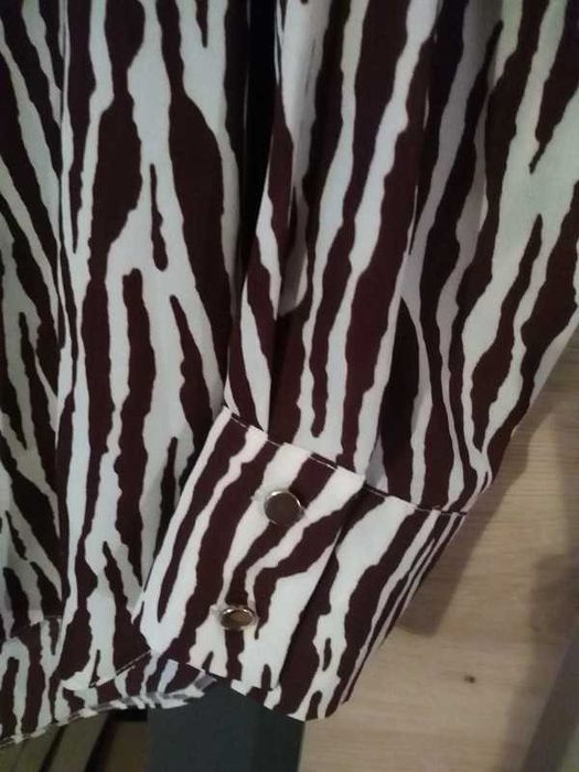 Koszula zebra motyw zwierzęcy Primark 6 XS 34 brąz 8 S 36