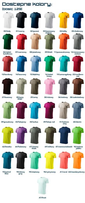 Koszulka t-shirt z własnym nadrukiem logo tekst Malfini Basic męska