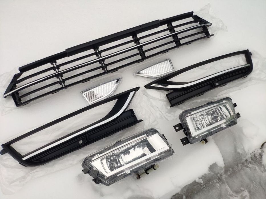 VW Volkswagen Passat B7 USA комплект решеток в бампер. Туманки , птф,
