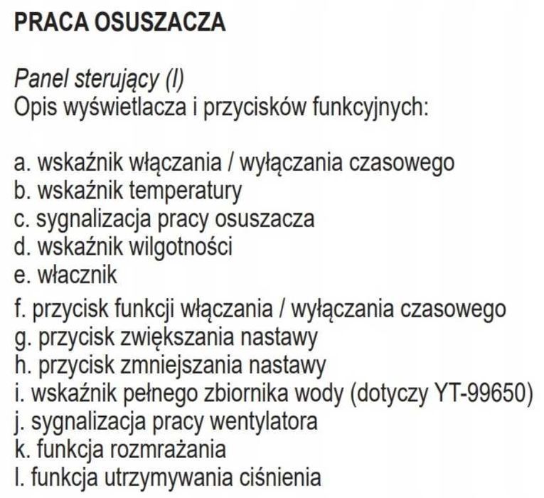 Profesjonalny OSUSZACZ BUDOWLANY YATO Przemysłowy 50L/24H Nowy
