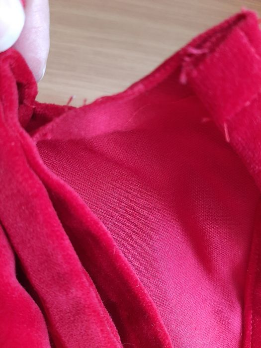 Тканина червона  плюш для іграшок, оббивки меблів