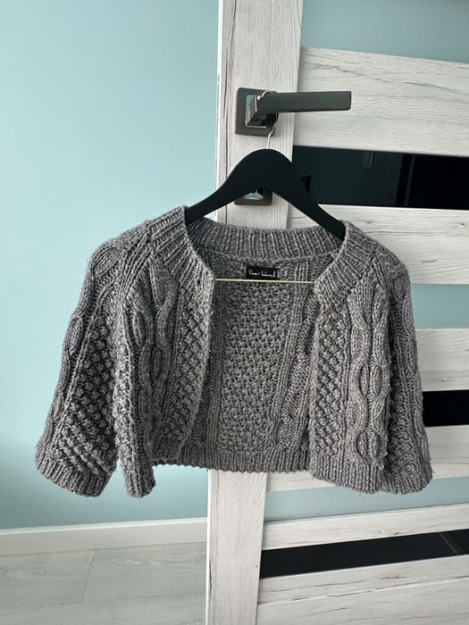 Sweterek wełniany szary