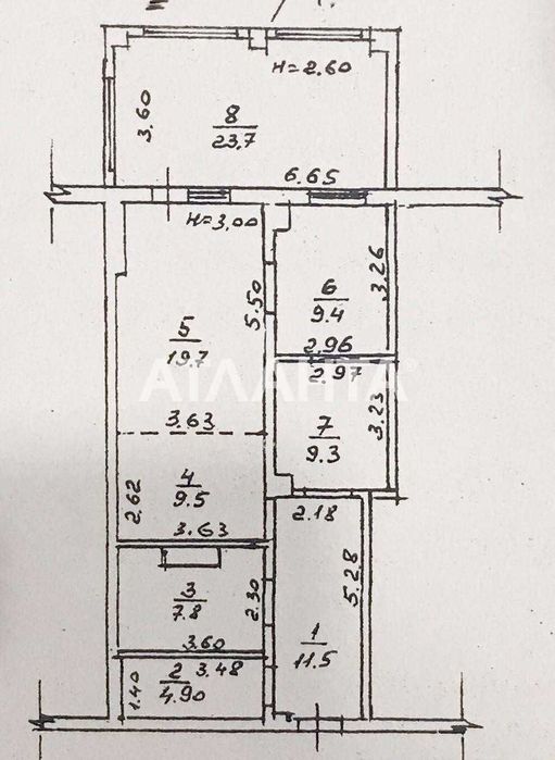 2-комнатная квартира по адресу ул. Спортивная (площадь 95,8 м²) - Atlanta.ua - фото 21