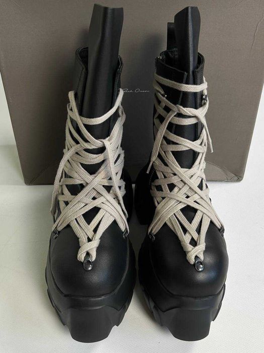 Rick Owens Mega lace Tractor boots черевики чорні ботинки 43