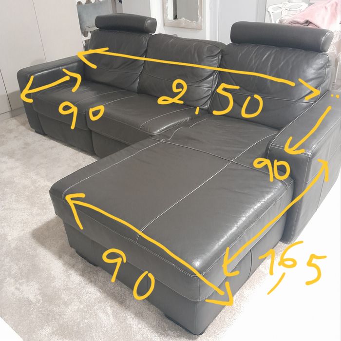 Sofa de Pele Chaiselong