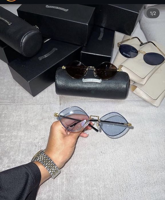 Очки солнцезащитнве chrome hearts ромбы