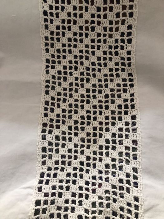 Par de cortinas com croché