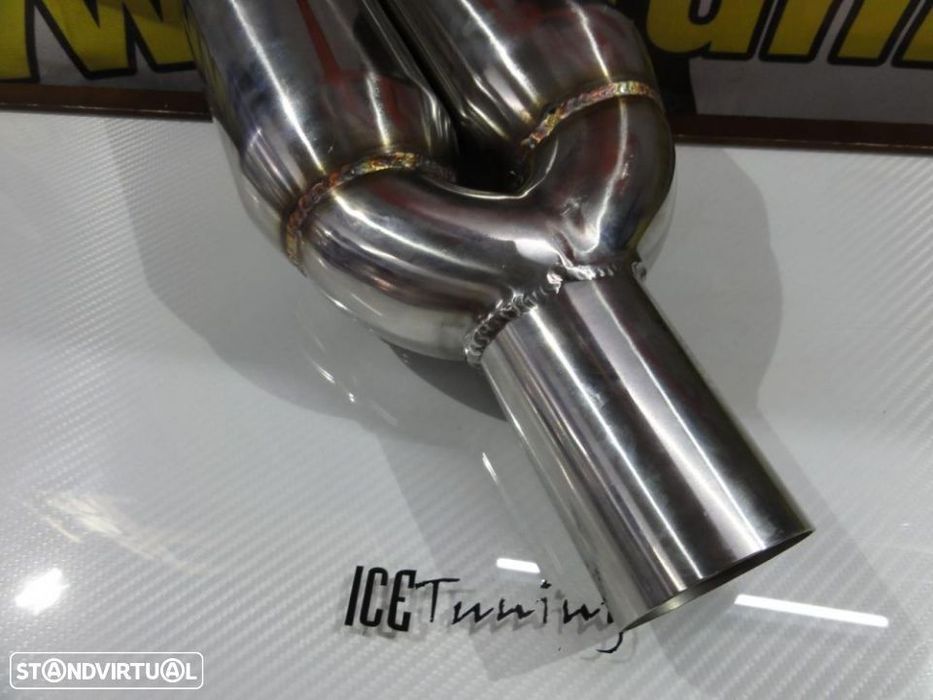 Ponteiras de escape 100% inox de dupla saída 2x 89mm x 340MM