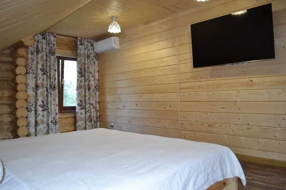 06 Будинок сруб басейн чан баня пляж рибалка на березі Десни Новосілки