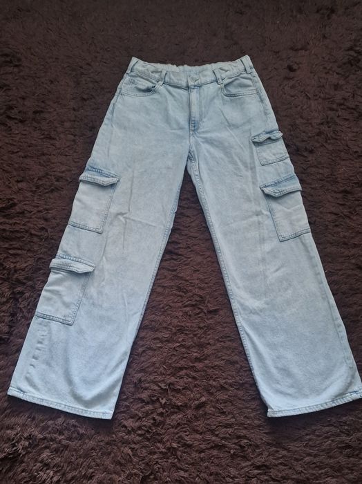 Spodnie jeansowe szerokie H&M 164 dziewczęce