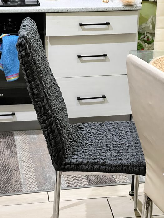 Чохли на стільці графіт 3 штуки