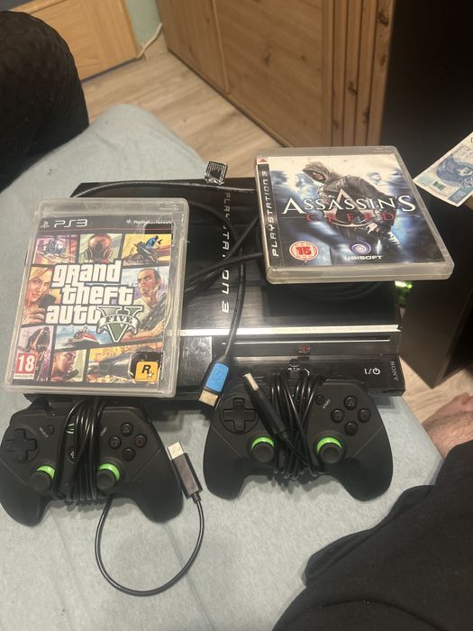 PS 3 dwa pady 2 gry GTA5 okablowanie