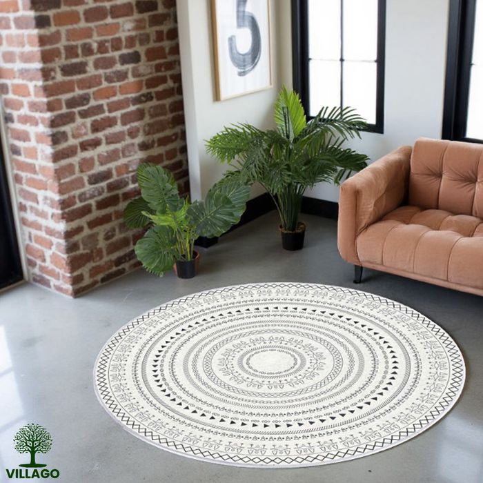 Dywan okrągły Villago OVON 200×200 cm nowoczesny orientalny wzór Zenit