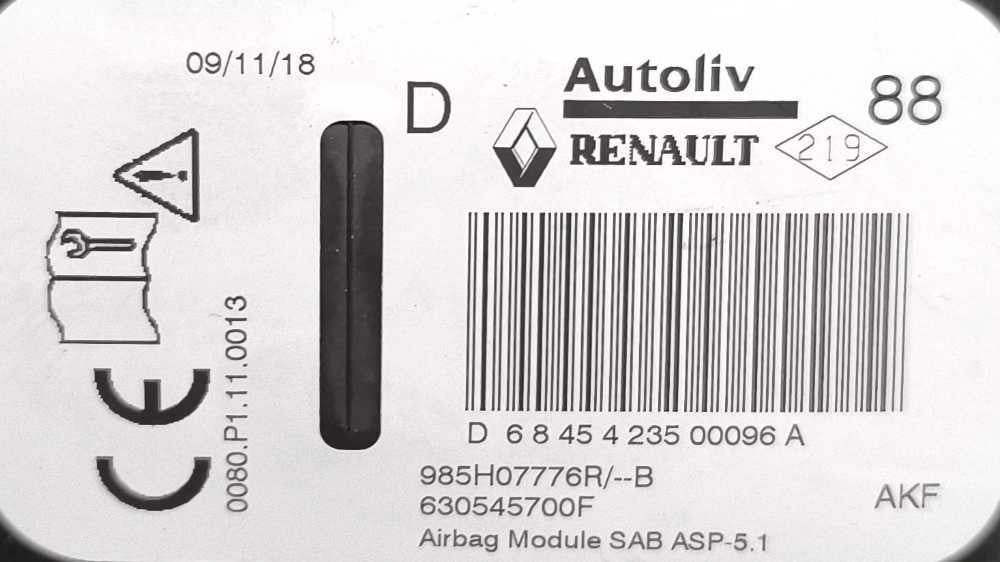 Airbag Banco Direito 985H07776R - 16553
