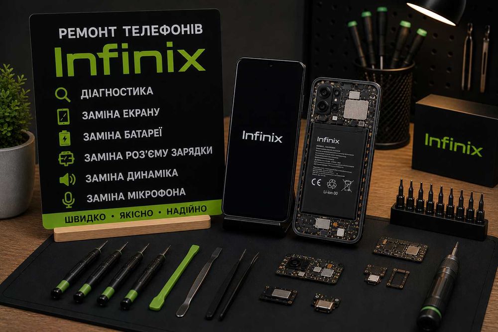 Ремонт телефонів Infinix. Заміна екрану та інших комплетуючих