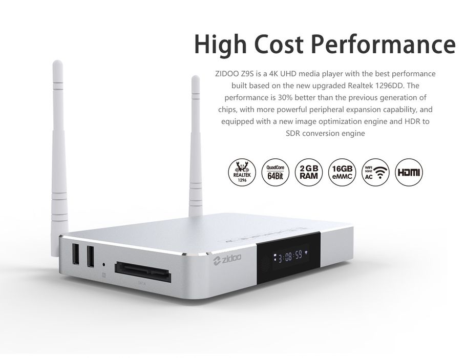 ZIDOO Z9S - Smarth media player