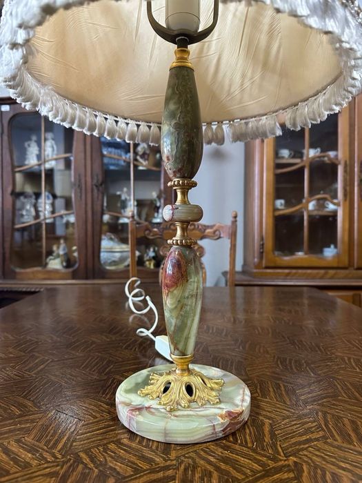 Настальнв лампа торшер латунь онікс 7590