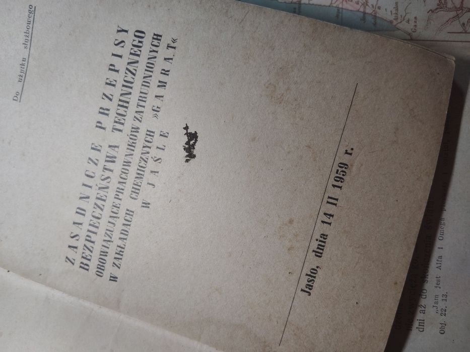 1959 stare papiery Gamrat Jasło stara Biblia 1923 rok
