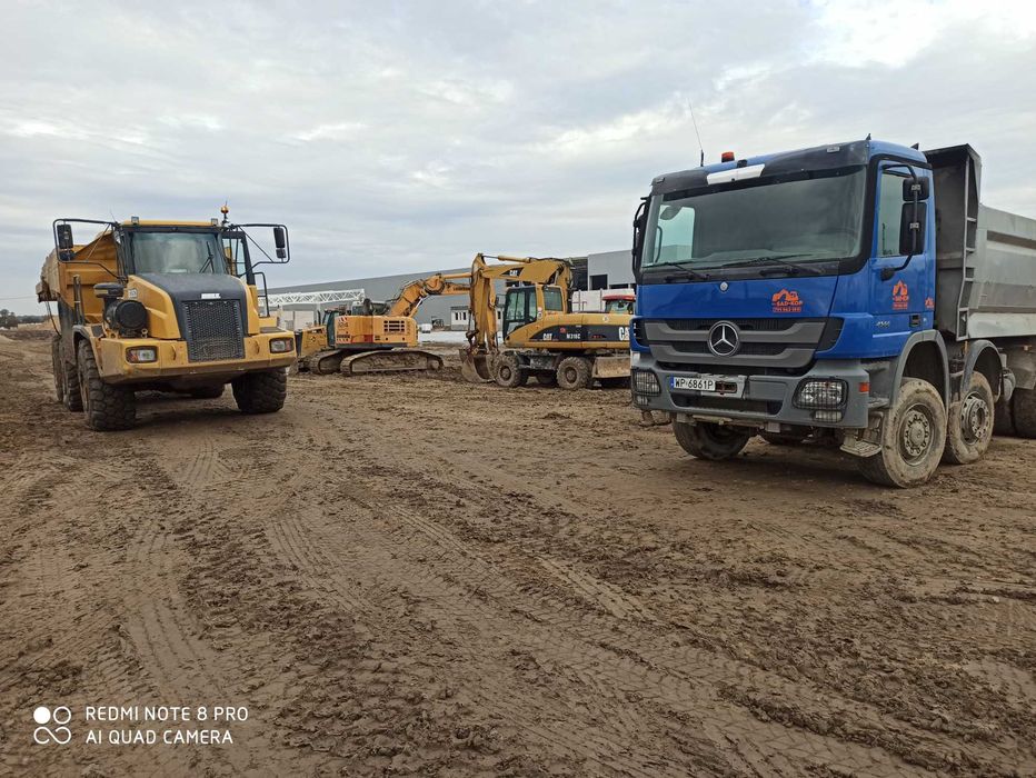 wynajem koparka wywrotka manitou ładowarka podnosnik jcb zwyzka walec