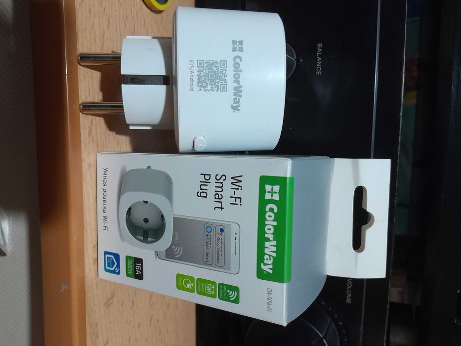 Розумна Wi-Fi розетка ColorWay 16A/3680W одинарна (CW-SP1A-PT)