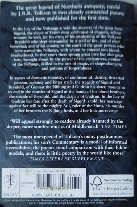 JRR Tolkien "The Legend of Sigurd And Gudrun"