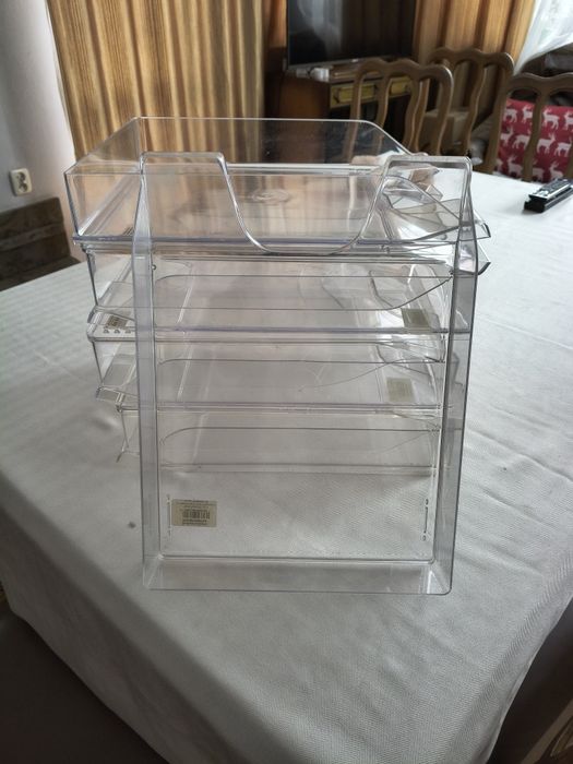 Organizer na dokumenty, na biurko, przezroczyste szufladki