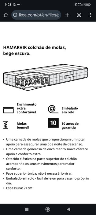Colchão IKEA solteiro