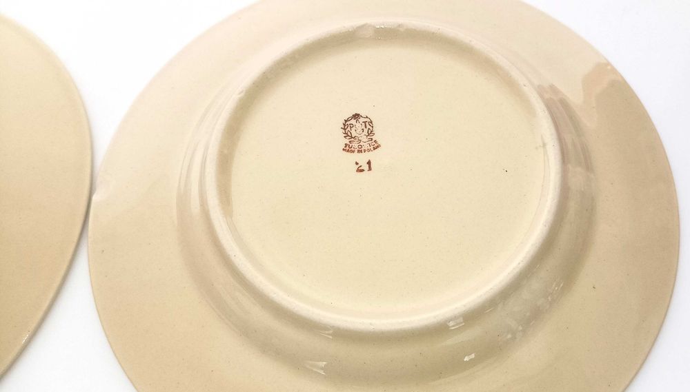 Porcelit Tułowice 2 x Talerz Deserowy sygn 1951