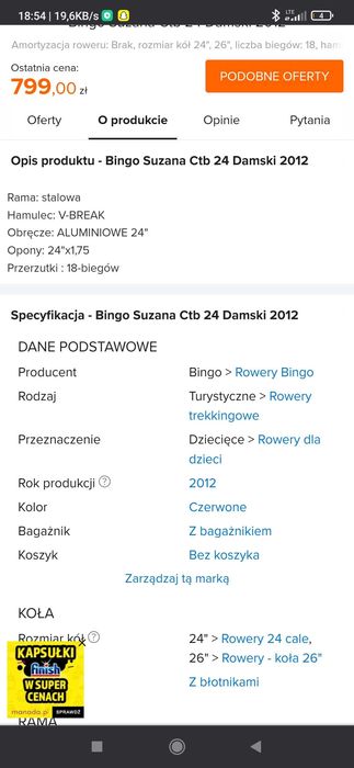 Rower miejski damski