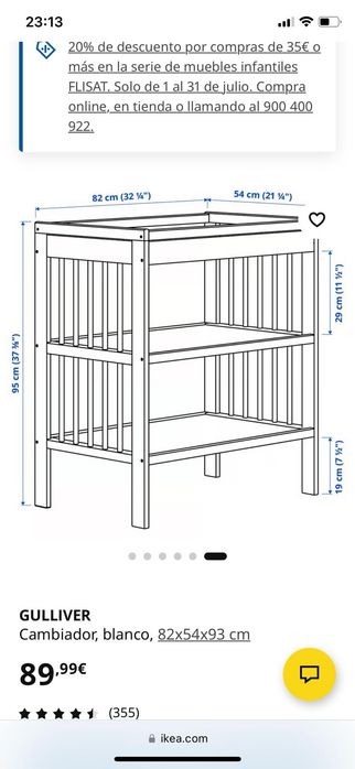 Trocador ikea em bom estado