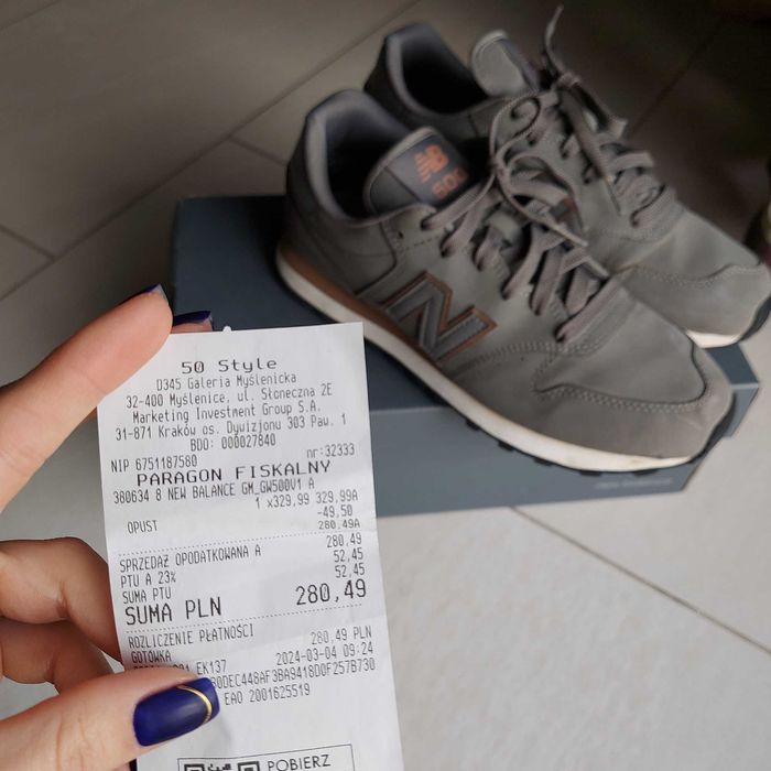 New Balance 500 szare rozm.39 25cm paragon