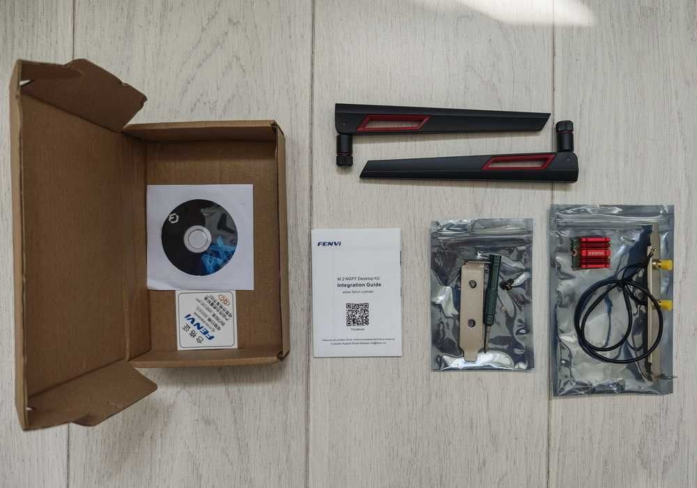 Wi-Fi адаптер Fenvi Intel BE200 Wi-Fi 7 802.11be M.2 2.4G/5G/6G BT 5.4