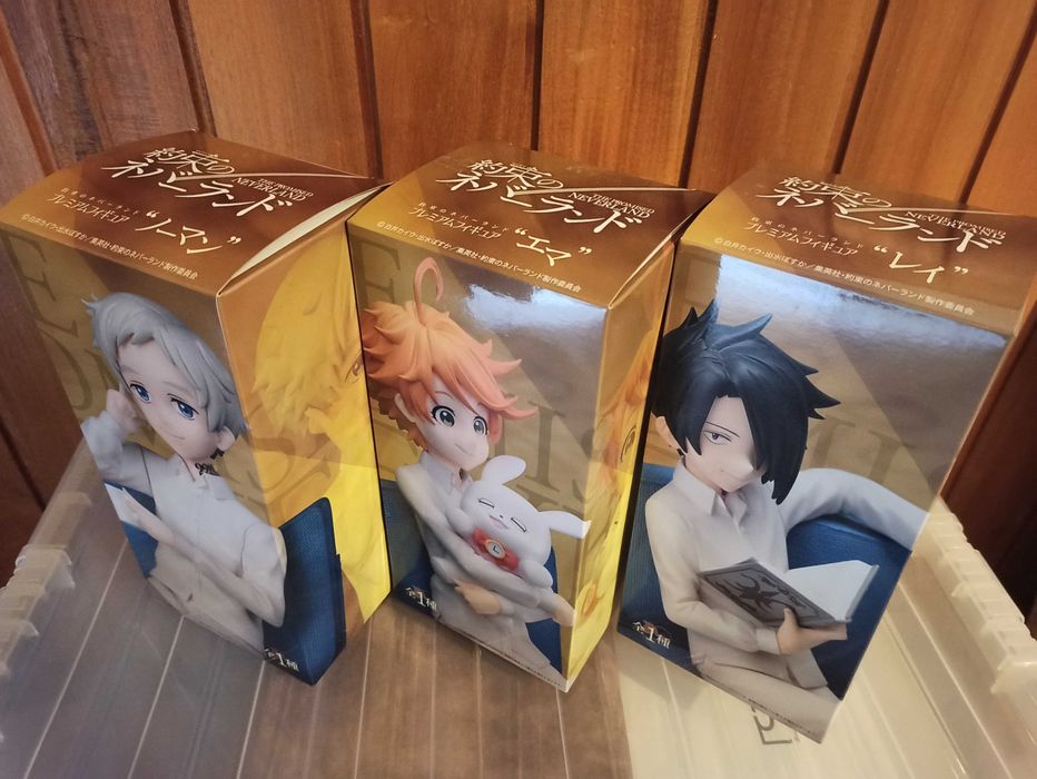 The Promised Neverland - Figuras Emma, Norman e Ray