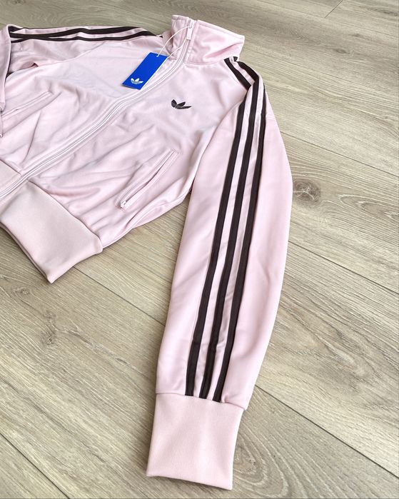 Кофта Adidas жіноча з начосом / Олімпійка Adidas рожева з начосом