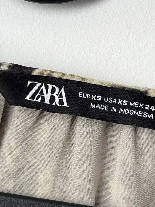 Sukienka midi ZARA print animal rozmiar XS oversize boho y2k jesień
