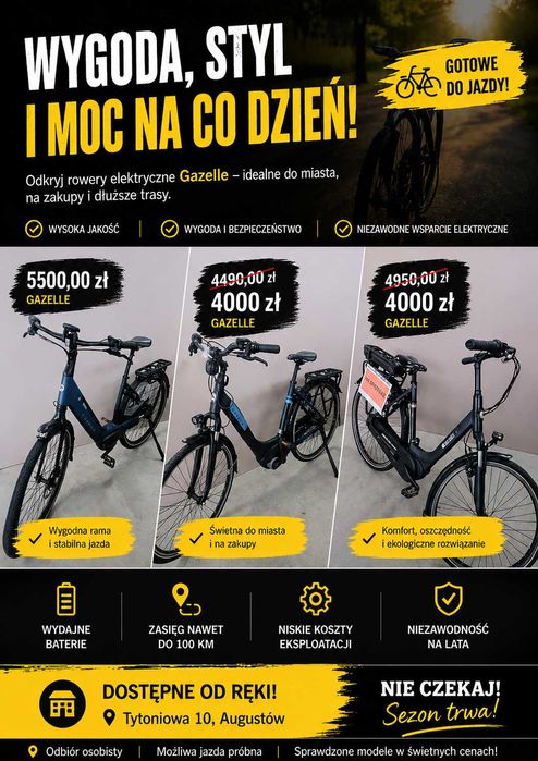 Sprzedaż rowerów od ręki