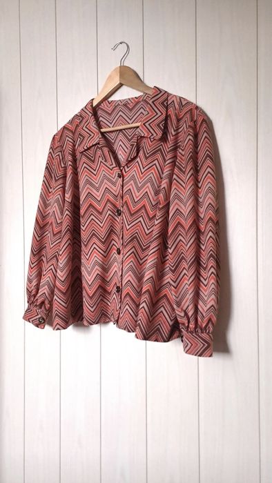 Ciekawy blezer vintage op-art 60. 70. 46 48