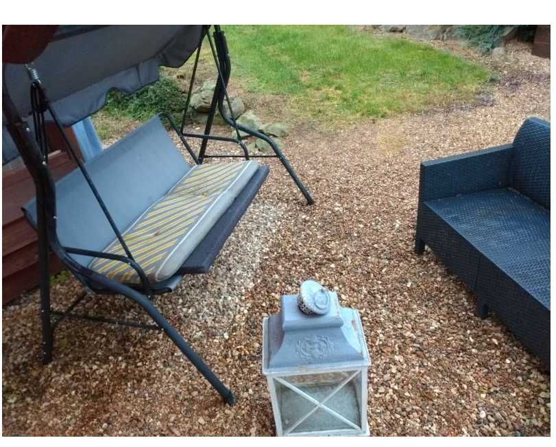 sofa z technorattanu, huśtawka ogrodowa , zestaw do ogrodu