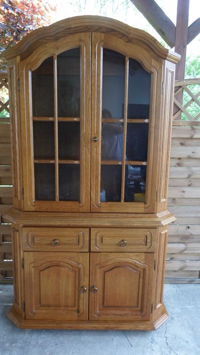 piękna dębowa witryna kredens stan bdb wysyłka dowóz