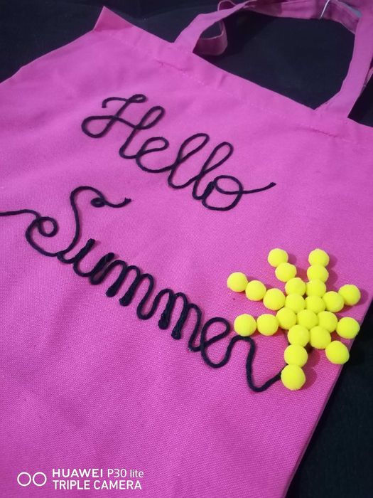 Bolsa de praia bordada