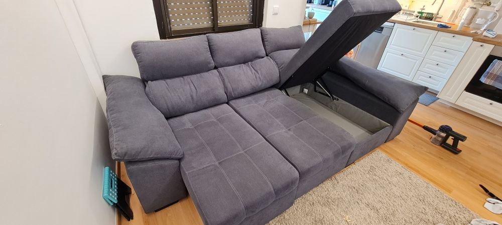 Sofá-Cama com Chaise e Arrumação – 2,60 m | Conforto, Estilo e Funcion