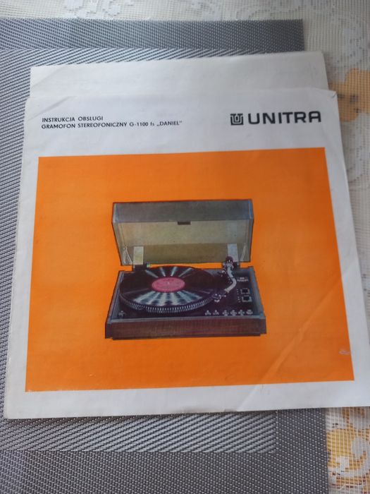 Unitra gramofon Daniel G-1100 oryginalna instrukcja obsługi  i schemat