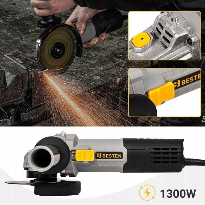 Kątówka do metalu i betonu 1300W 125mm