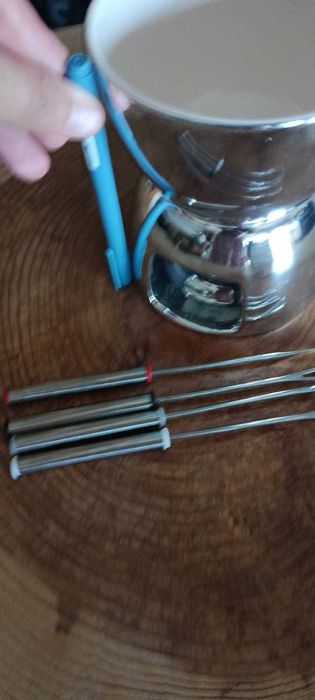 Fondue pequeno Prateado