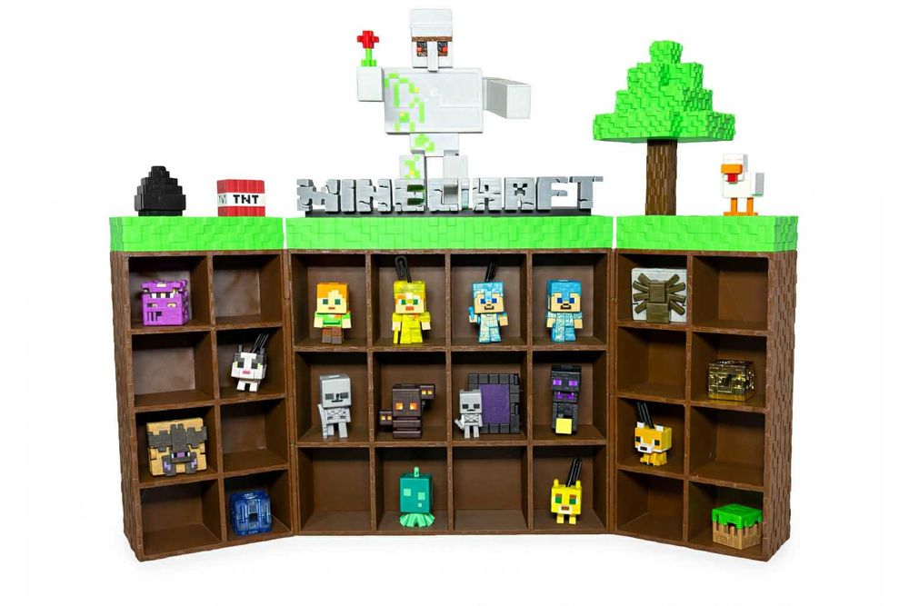 Półka Minecraft na figurki Kinder Joy  | Druk 3D  | Organizer 32