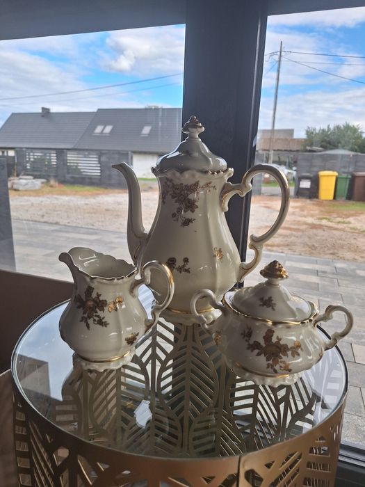 Środek stołu cukiernica mlecznik dzbanek Weimar porcelana potsdam