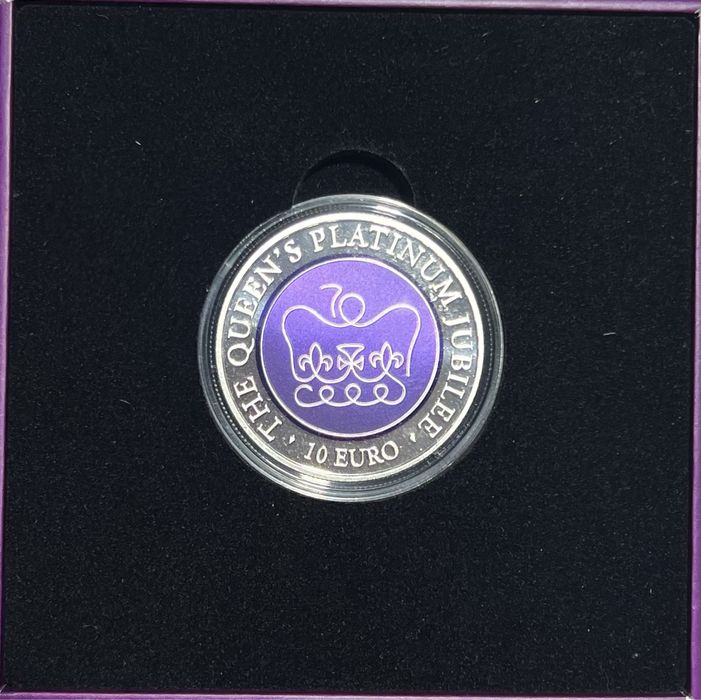 Moeda 10€ Malta - Jubileu da Rainha Elizabeth II