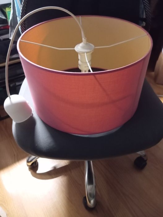 Candeeiro rosa tecto 38cm diâmetro