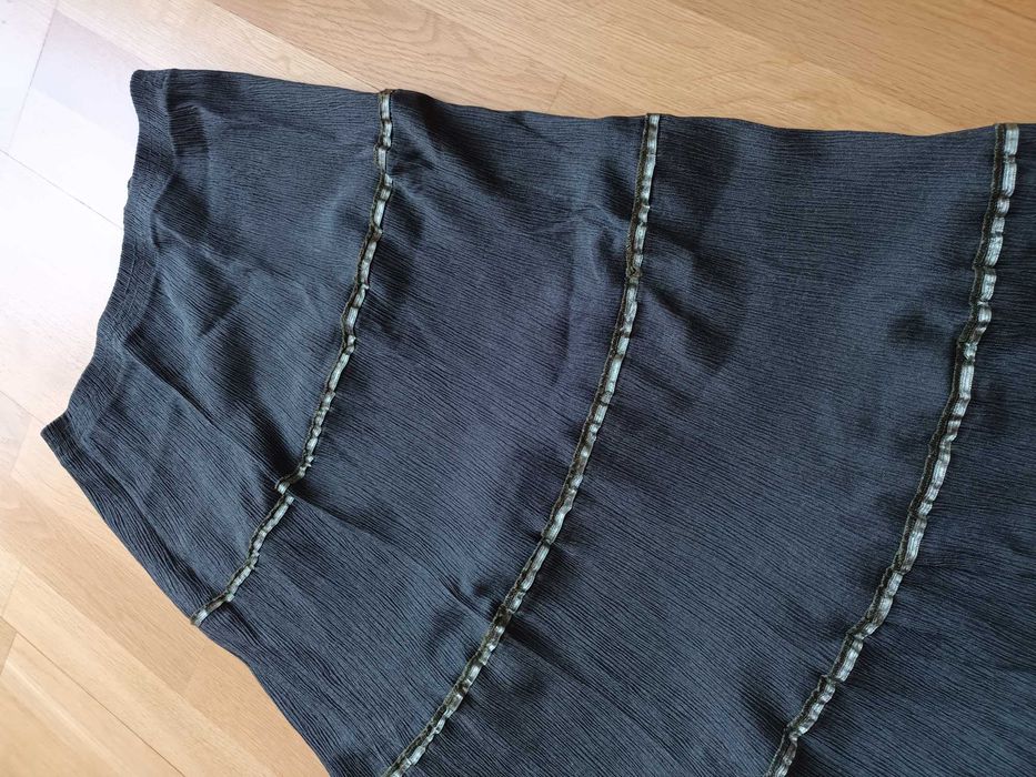 Spódnica długa midi zielona ciemna z gumką r. 42