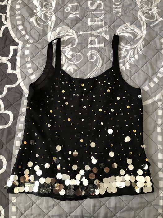 Bluzka z cekinami czarna rozmiar 36